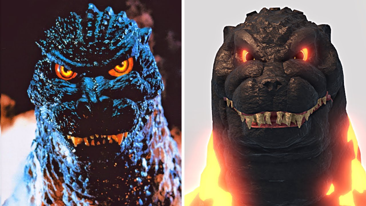 BURNING GODZILLA scene melhor (Kaiju Universe VS Filme de 1995) - 100% REFERENCES