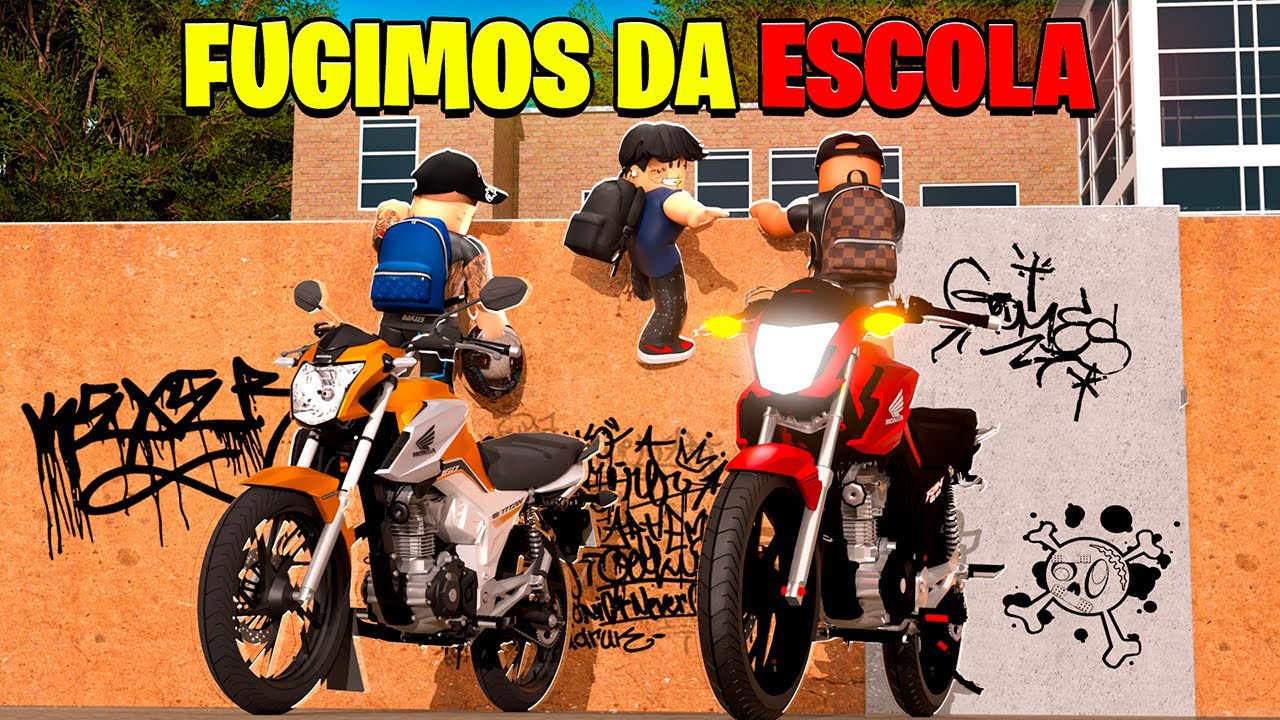 FUGIMOS DA ESCOLA PARA DAR GRAU DE MOTO no Roblox RP! 😱🔥