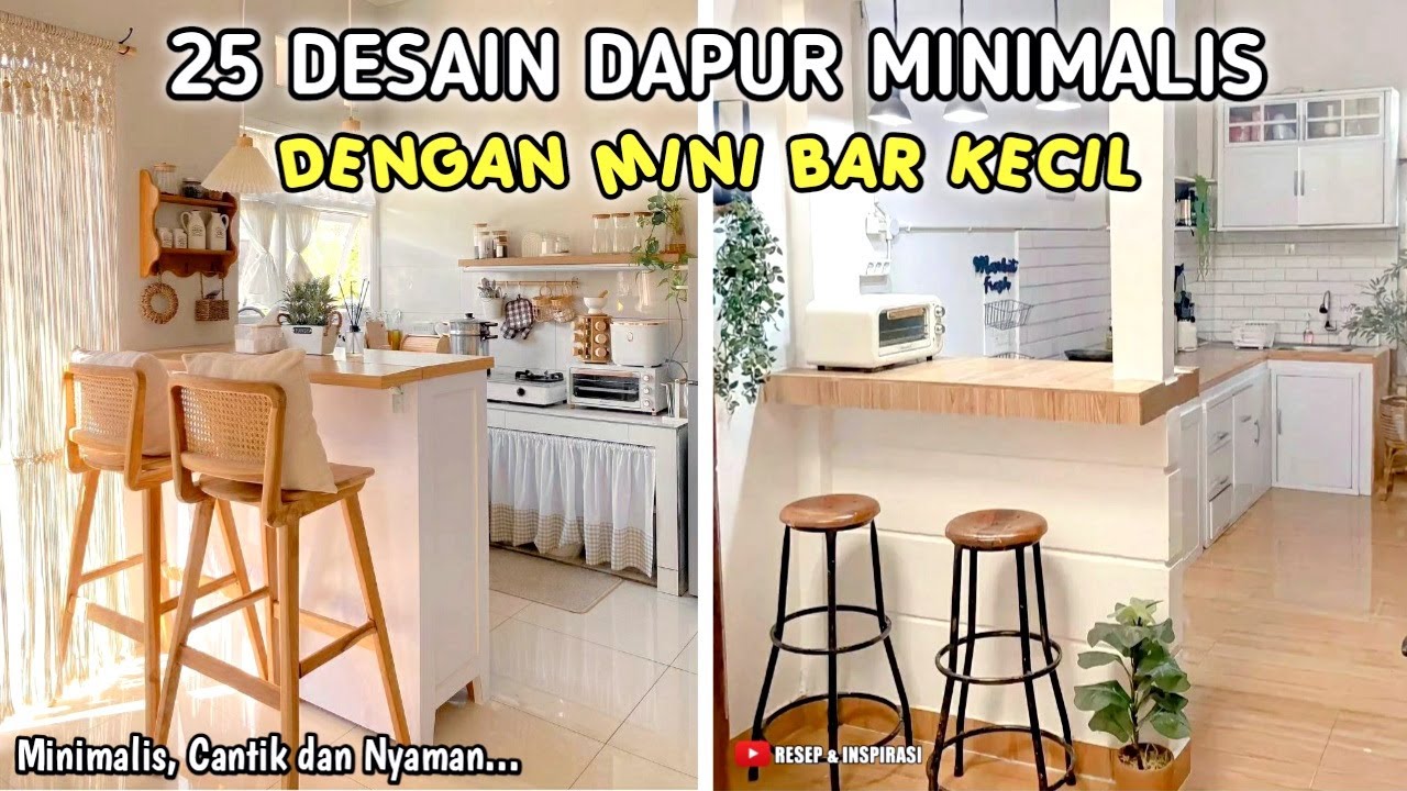 25 DESAIN DAPUR MINIMALIS DENGAN MINI BAR KECIL | LINK PEMBELIAN PRODUK ADA DI DESKRIPSI