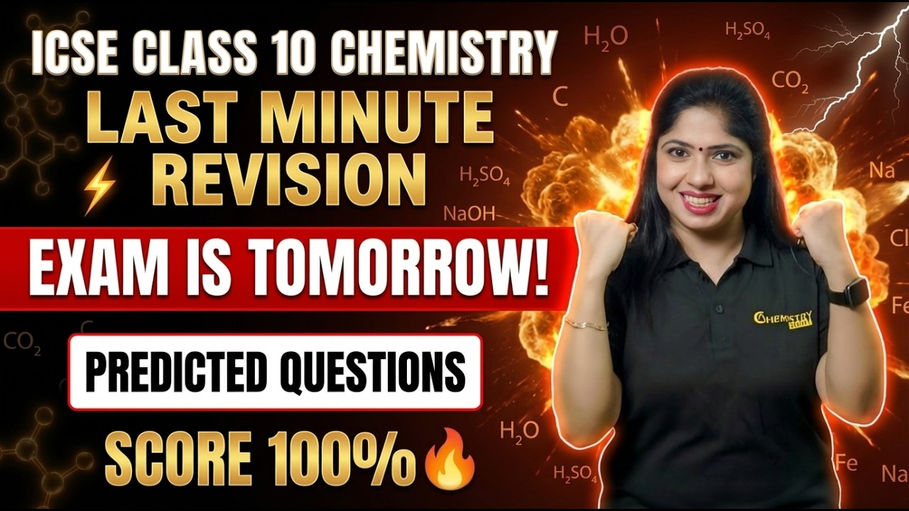 Most Predicted Chemistry Questions | Class 10 ICSE Board 2026 🎯