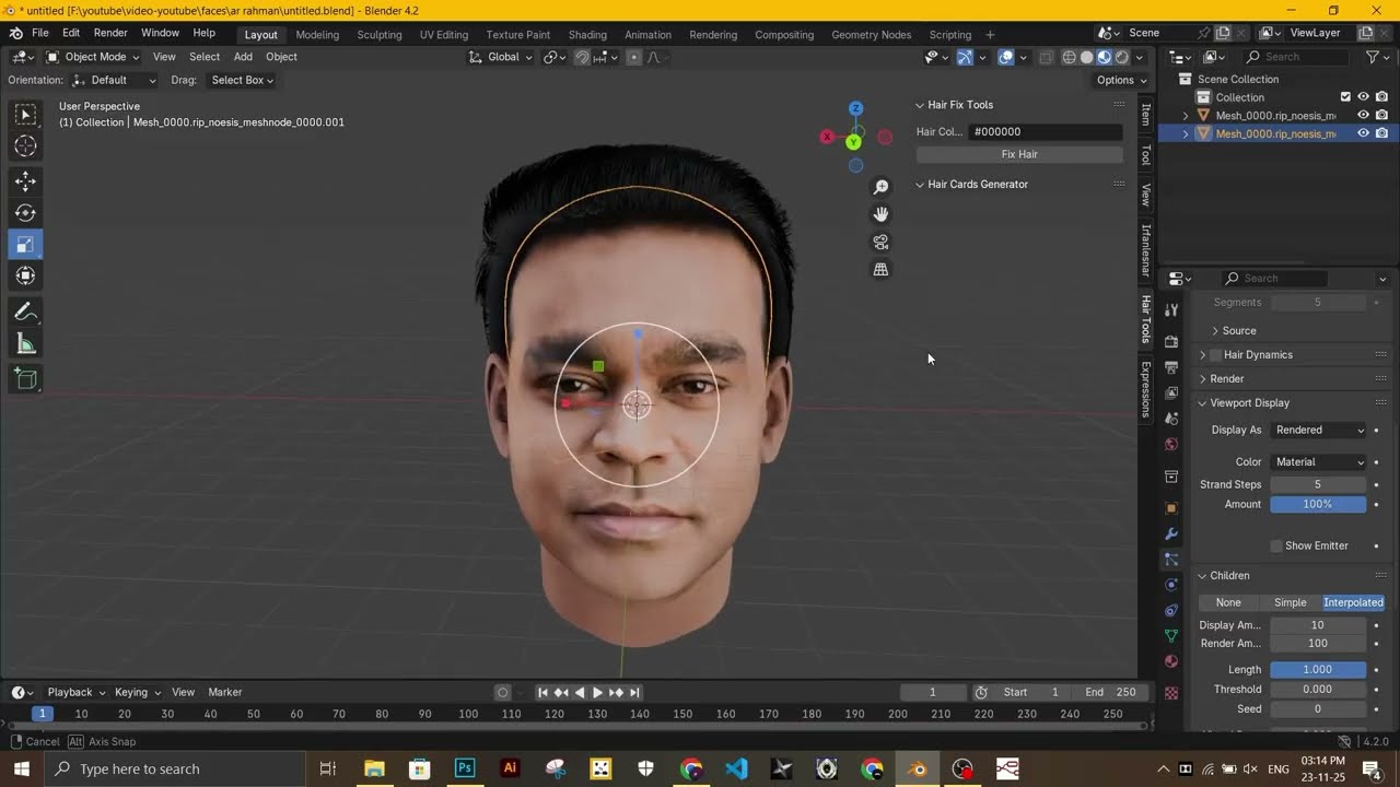 AR Rahman 3D head making 