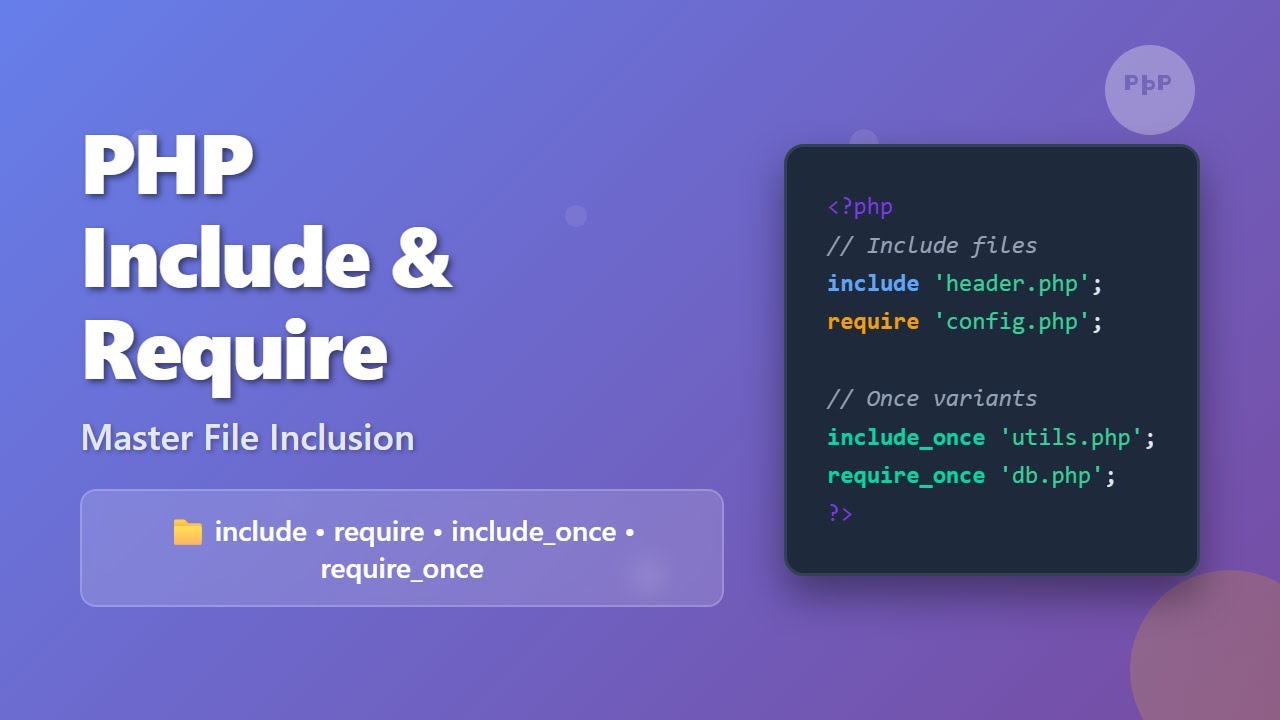 PHP Include and Require: Mastering File Inclusion for Beginners