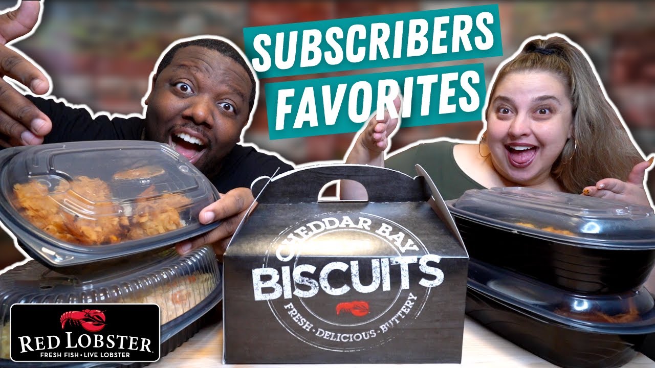 Eating Our SUBSCRIBERS FAVORITE Foods from Red Lobster [Taste Test]