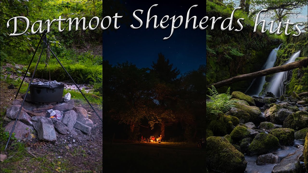 Dartmoor shepards huts camp, Venford reservoir and the twin waterfalls