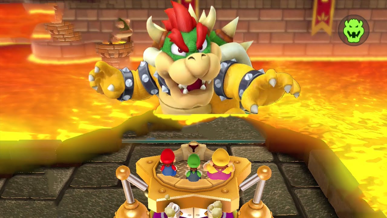 Mario Party 10 Bowser Party - Chaos Castle #8 - Mario Luigi Wario Waluigi Battle Bowser