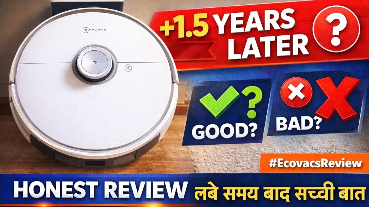 Ecovacs Robot Vacuum Cleaner Y1 Pro Review After 1.5 Years | Honest Long-Term Review हिंदी