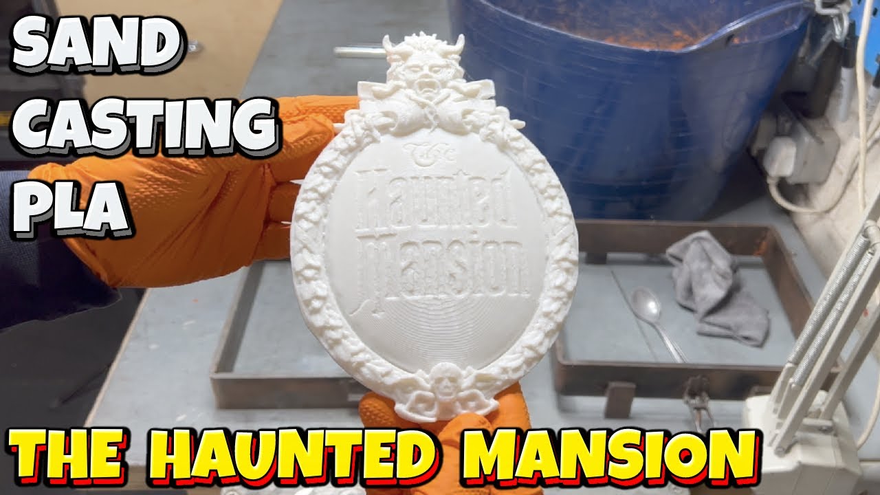 Petrobond Sand Casting A Haunted Mansion Plaque into Aluminium Bronze - Molten Metal - Let's Cook!