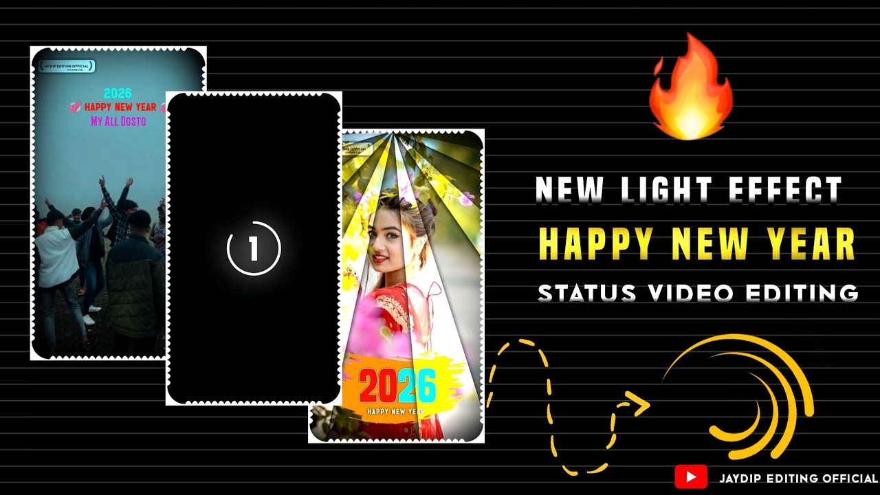 Happy New Year 2026 Light Effect Status Video Editing | Alight Motion Happy New Year Status Editing