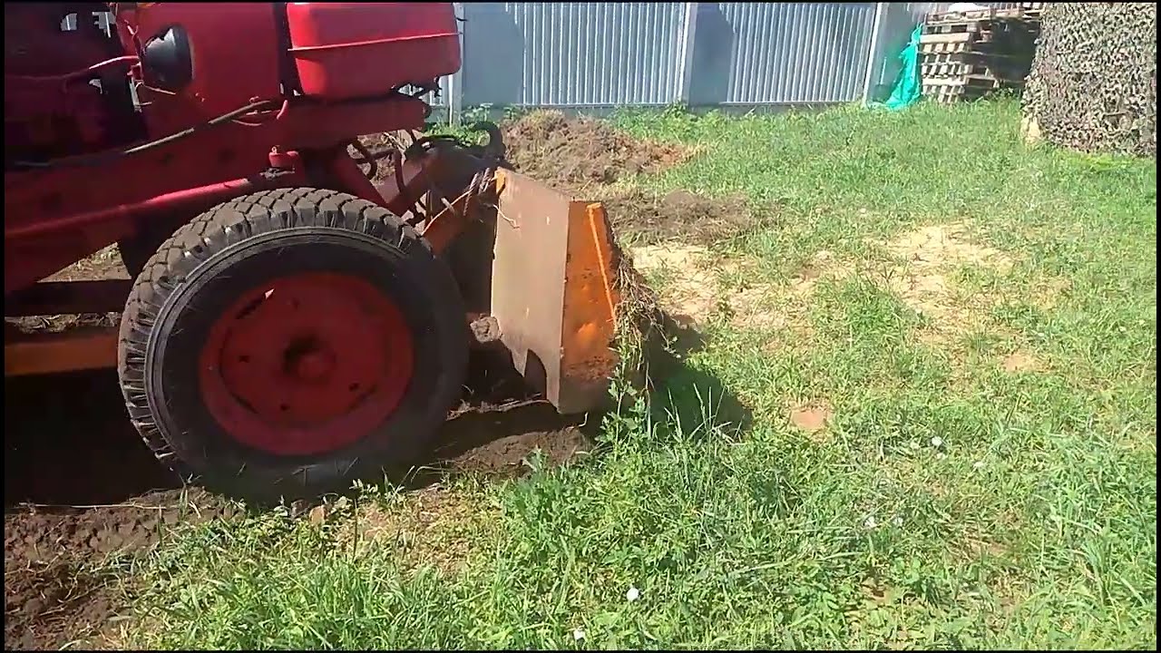 Планировка участка трактором #юмз