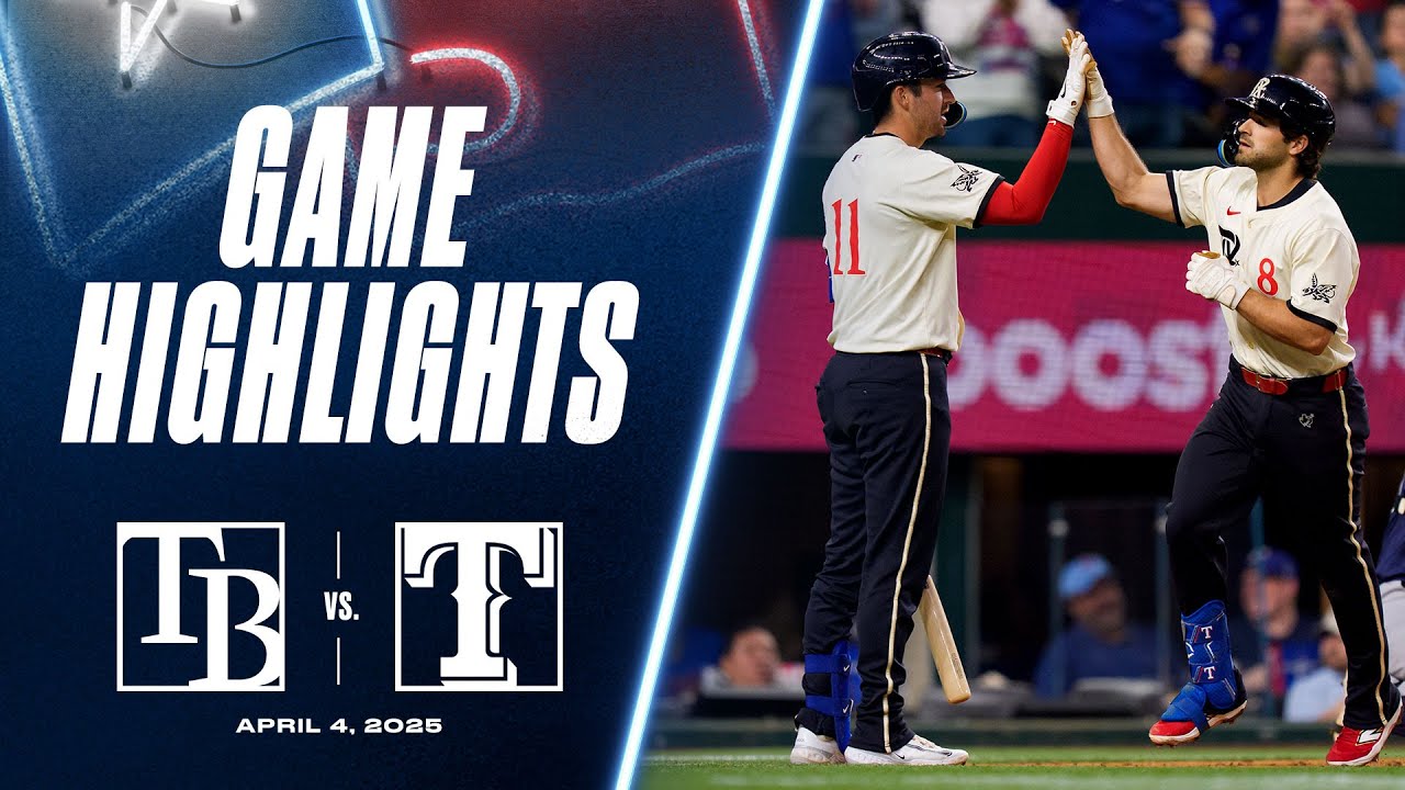 Rays vs. Rangers Game Highlights (4/4/25) | MLB Highlights