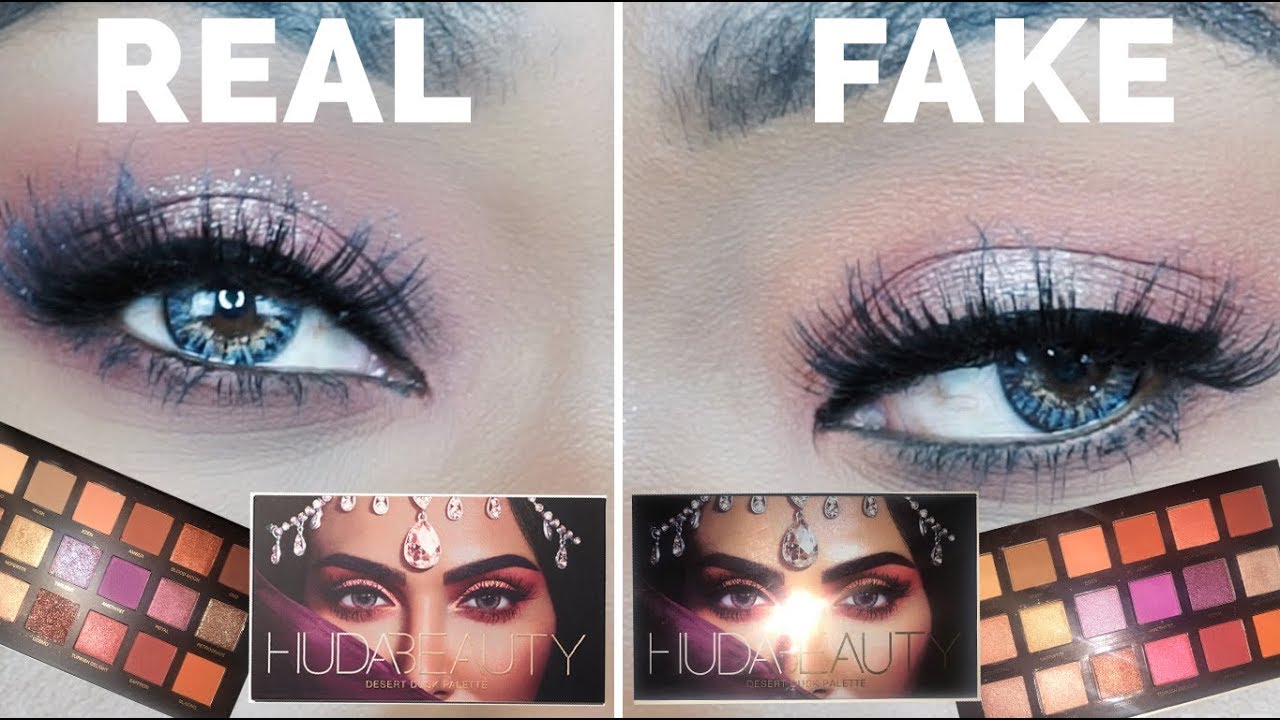 REAL VS FAKE HUDA BEAUTY DESERT DUSK PALETTE + SWATCHES!