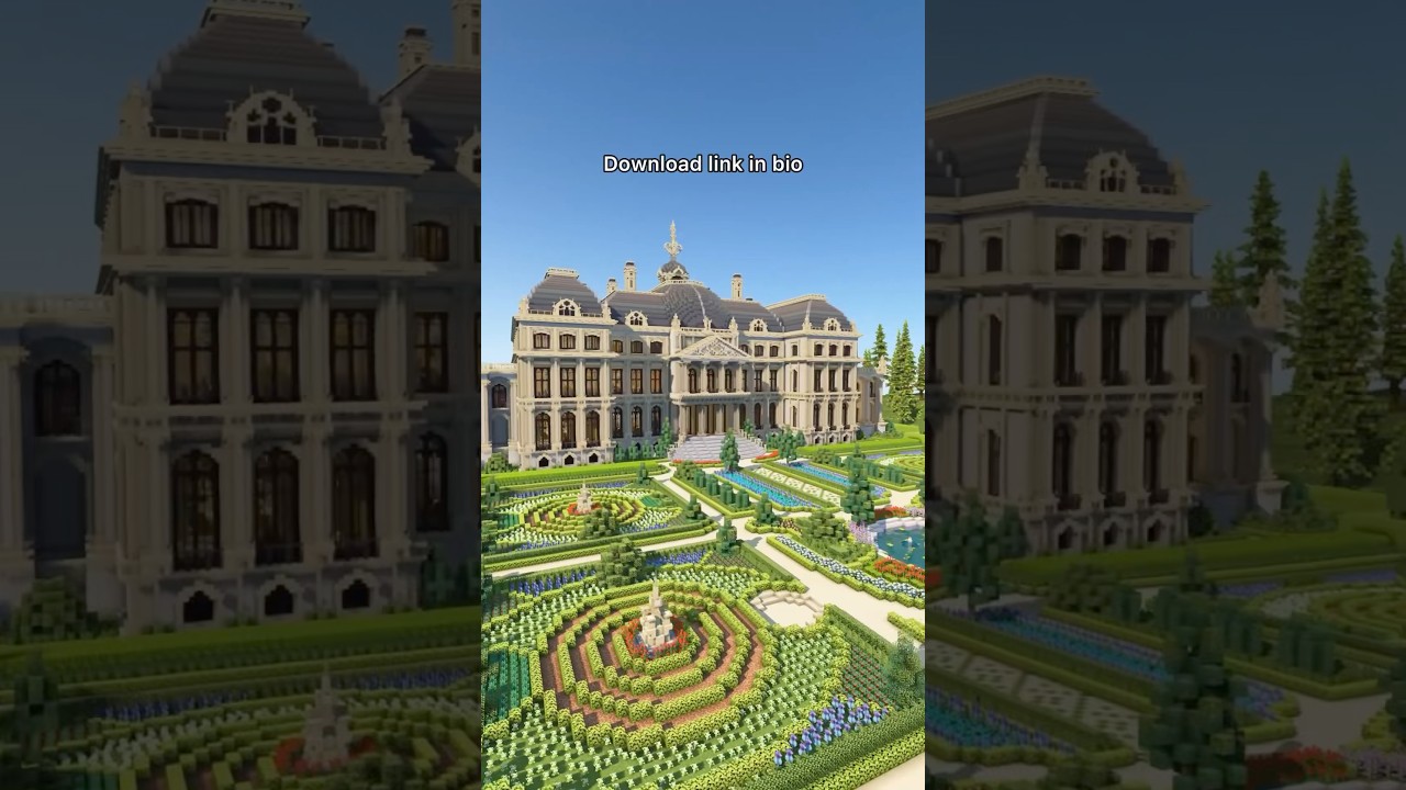 Minecraft chateau ￼mega mansion #minecraft #minecraftbuilding