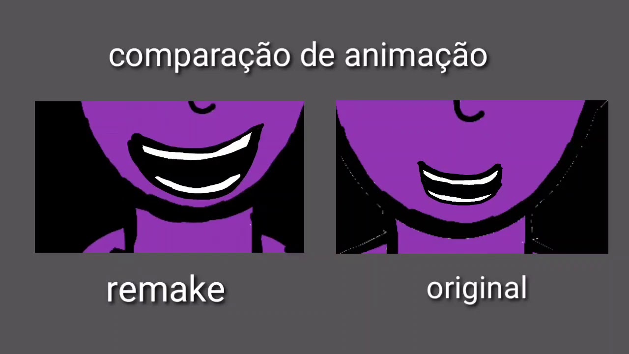 compara&ccedil;&atilde;o das anima&ccedil;&otilde;es  remake e original