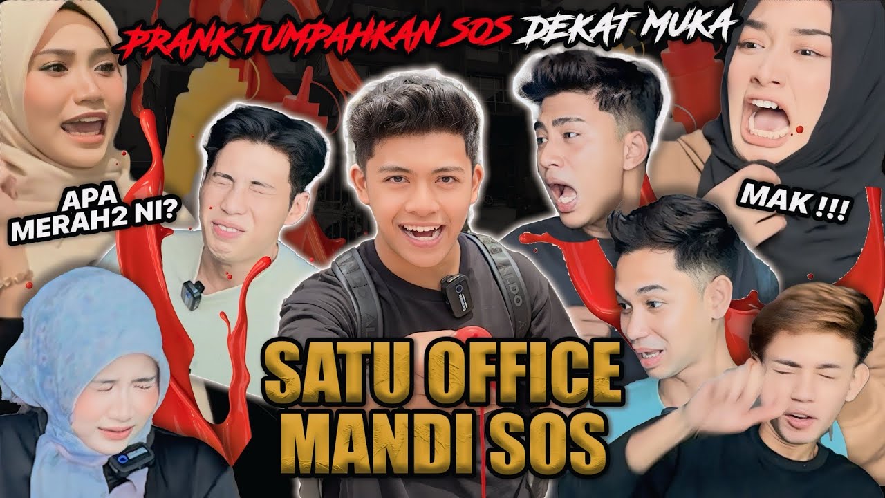 PRANK GOES WRONG SIMBAH SOS DEKAT MUKA!!! AITEAM MENGAM0K MANDI SOS SAMPAI BAJU KOTOR!?