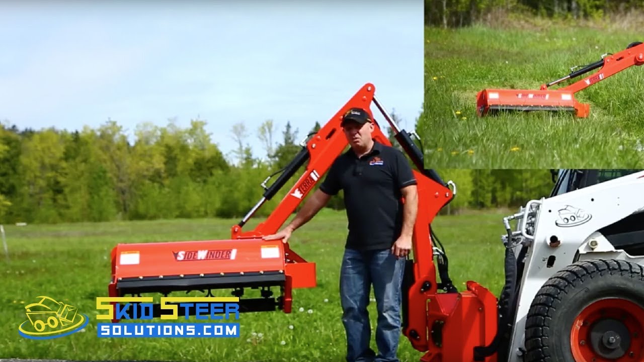 Skid Steer Roadside Mower - World's First Skid Steer Boom Mower!