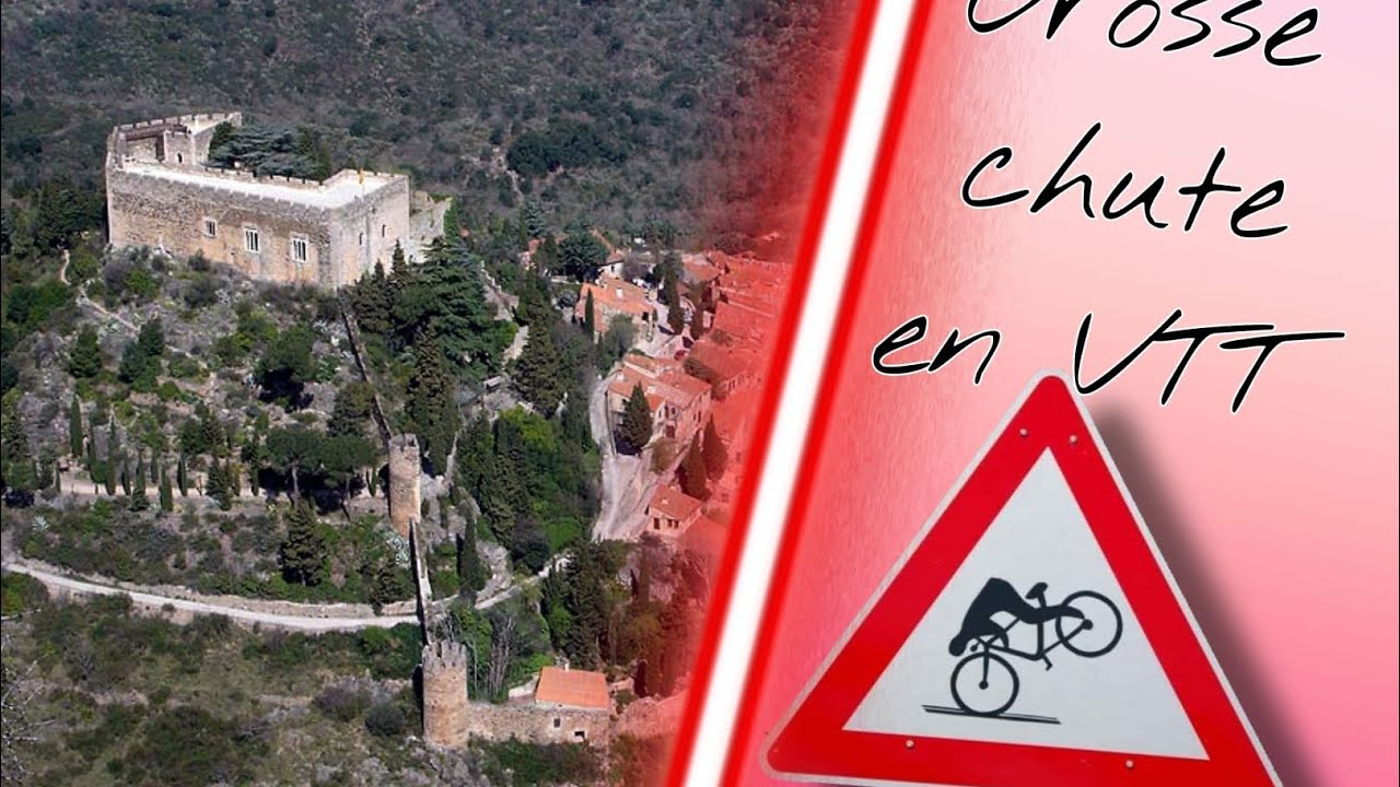 Chute en vtt à Castelnou