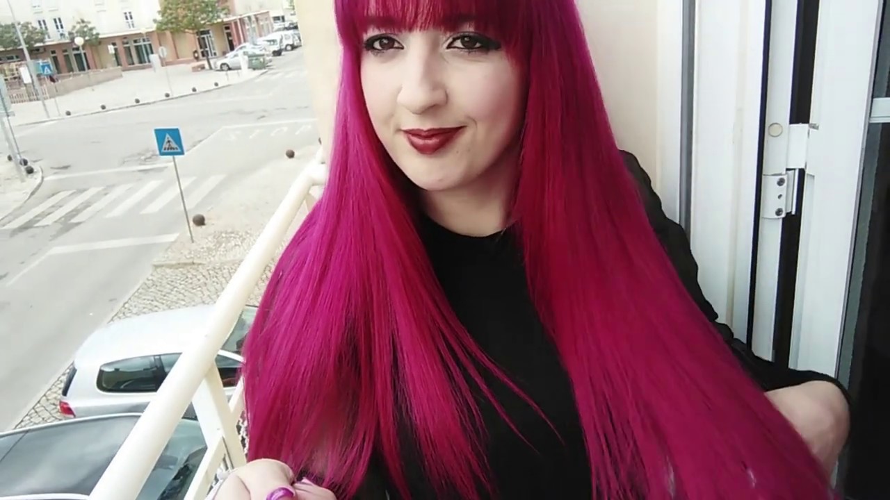 HOT PINK HAIR With Dark Roots  - Cabelo cor de rosa  / S&oacute;nia