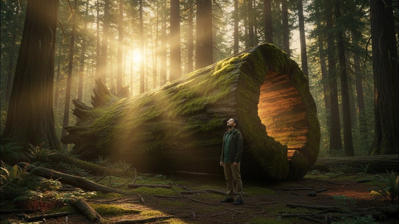 Hidden Inside a 400-Year-Old Giant Tree Log | Luxury Off-Grid Home You’ve Never Seen Before