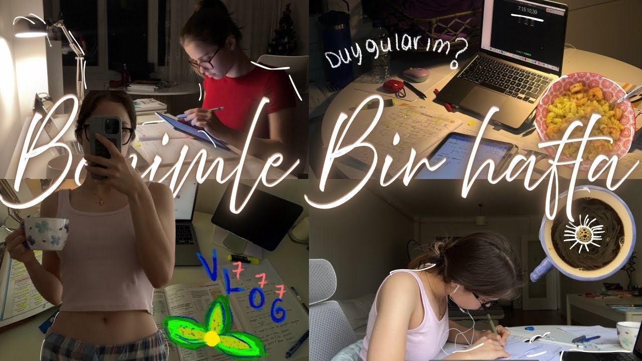 Benimle Bir Hafta ( Bolca ders çalışıyoruz📄)  | Study Vlog | Romantize edilemeyen son ay 🪭#study