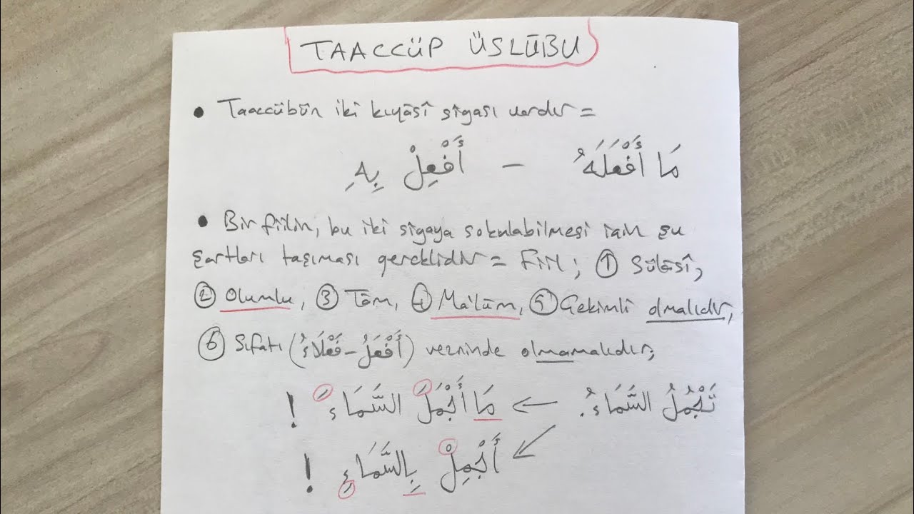 Taaccüp Üslûbu 1