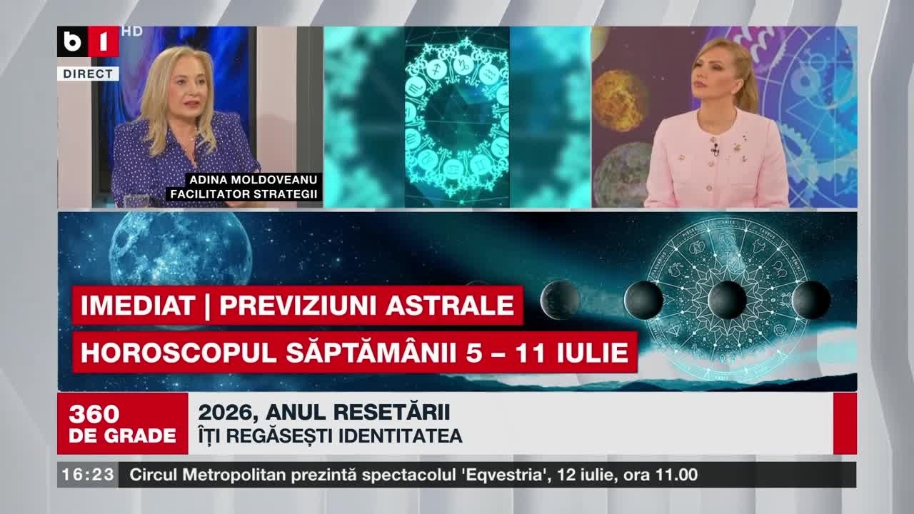 360 de GRADE cu ALINA BĂDIC.  LECȚIILE lui 2026. ANUL resetării / HOROSCOP SĂPT. 5-11 iul.2026. P2/3