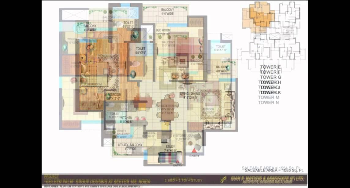 Flats for Rent in Nimbus Golden Palm - 9911154422 , Noida Sector 168