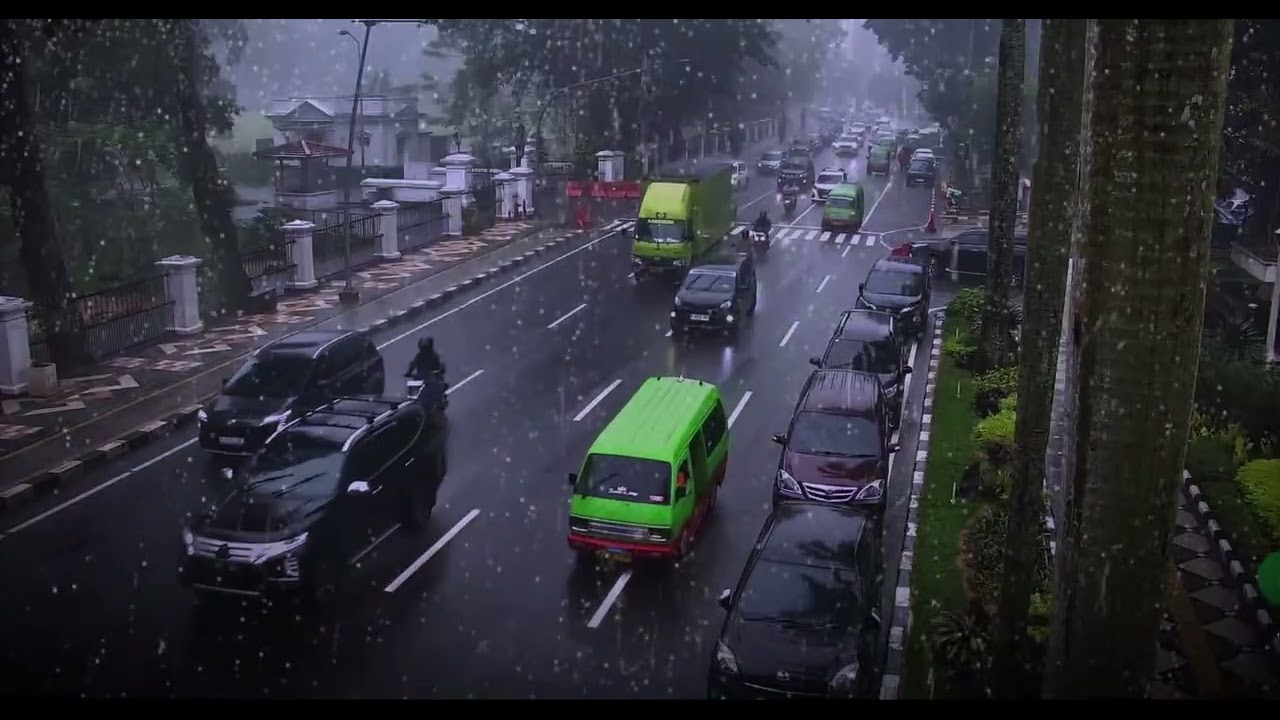 CCTV Rain Footage ASMR |  Rain Sounds for Sleep, Relax & Study