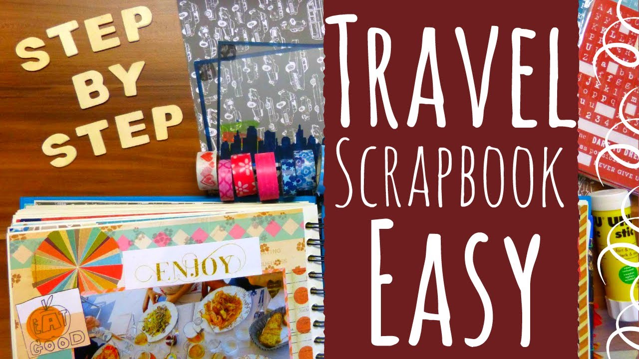DIY Step by step travel scrapbook - Paper based, simple and fast colorful Pisa trip in small album