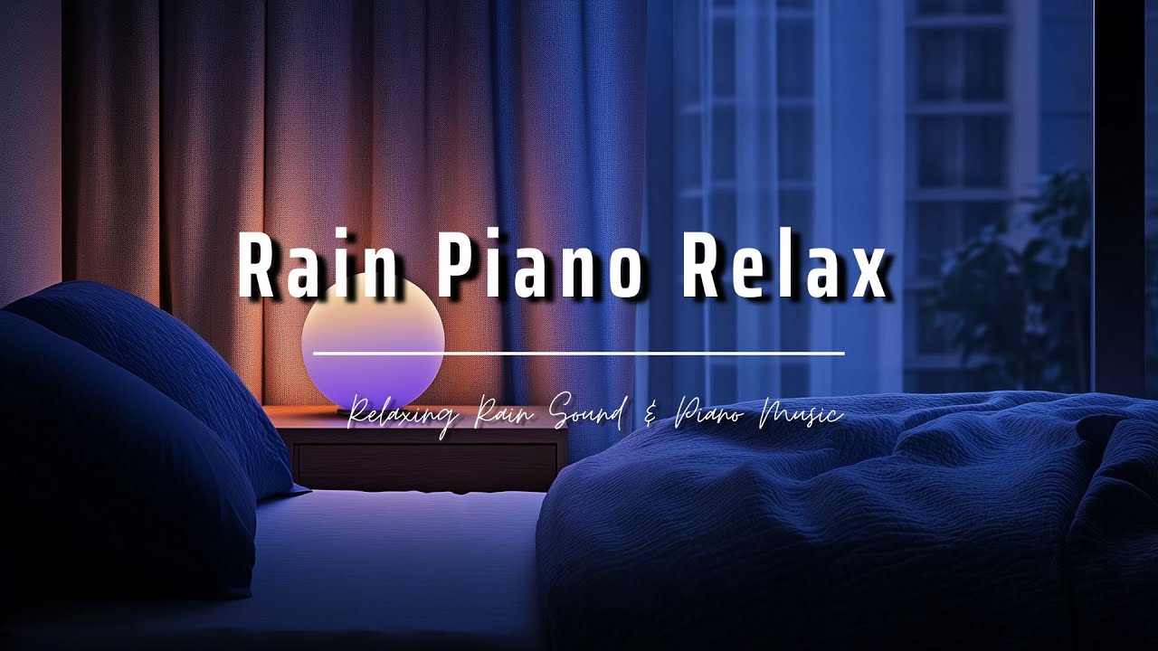 Midnight Rain Piano 🌙🎹 | Cozy Sleep Music with Soft Night Rain Ambience