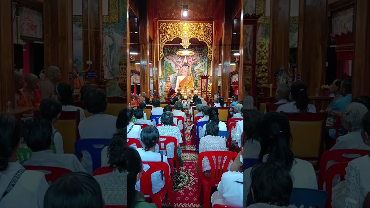 ทำพิธีสวดธรรมจักรเบิกเนตรองค์พระพุทธปฏิมาวันถวายอุโบสถยกฉัตรยกช่อฟ้าฉลองอุโบสถ