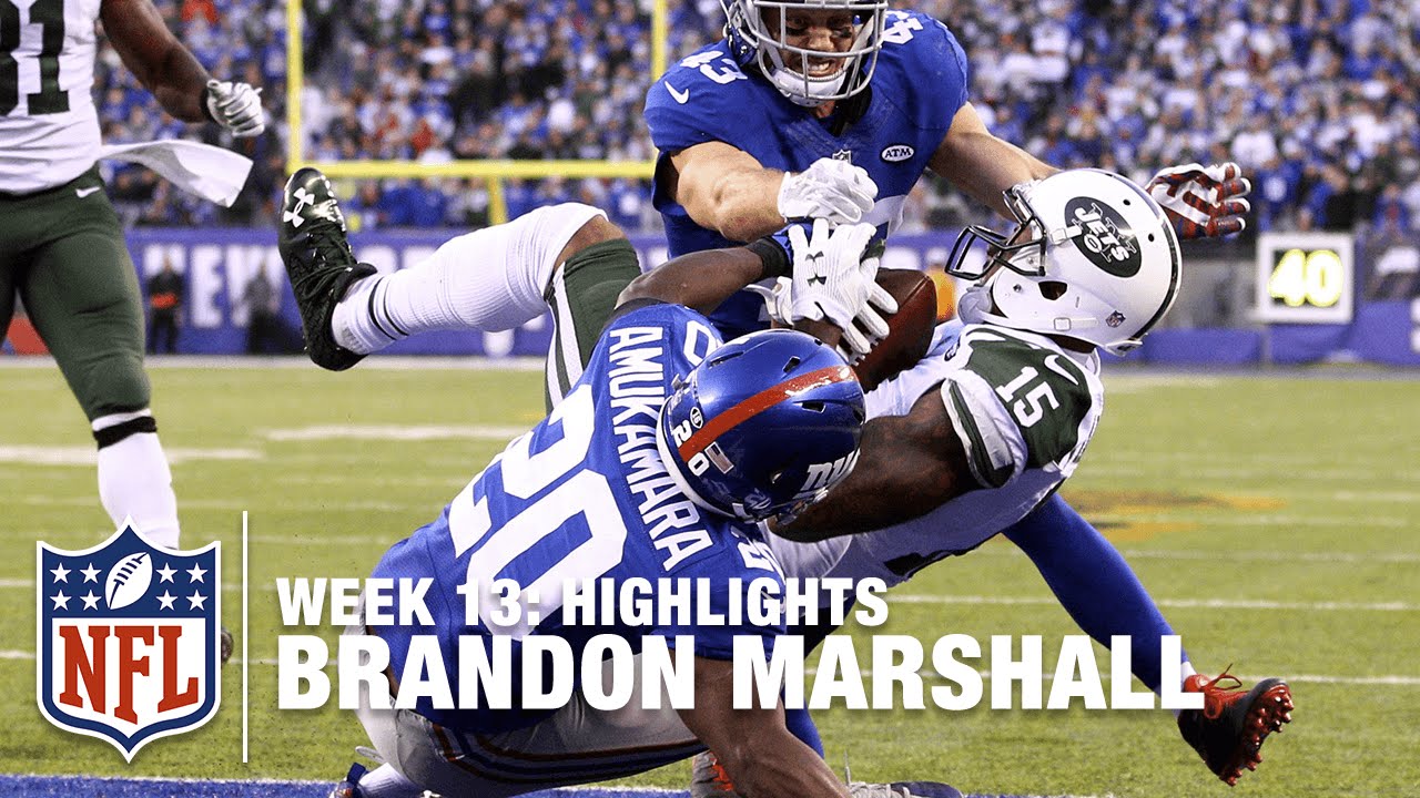 Brandon Marshall Makes History with Big Game! | Jets vs. Giants | NFL