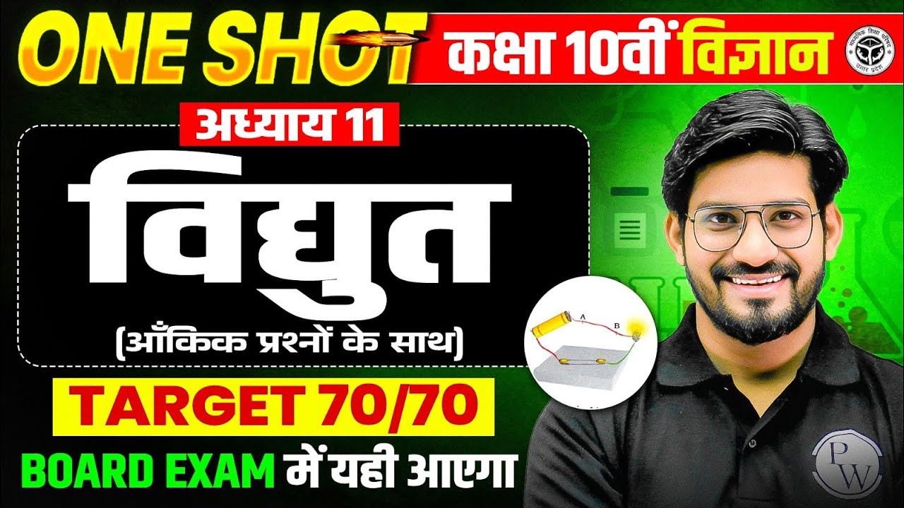 Class 10 विज्ञान | विद्युत (Electricity) One Shot with Imp MCQs | 25 जनवरी की तैयारी | UP Board 2026