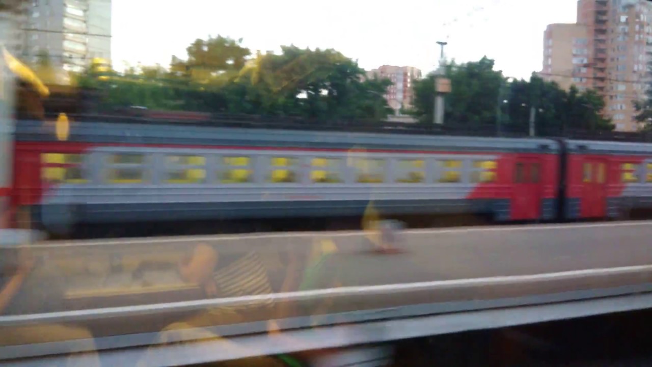 . Москва-Из окна поезда вечером