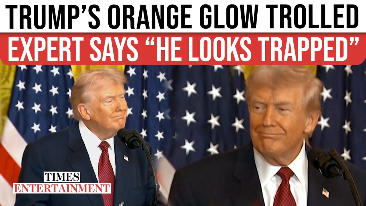 'Golden' Trump Blends Into Gold Drapes? Dramatic White House Appearance Gets TROLLED | WATCH