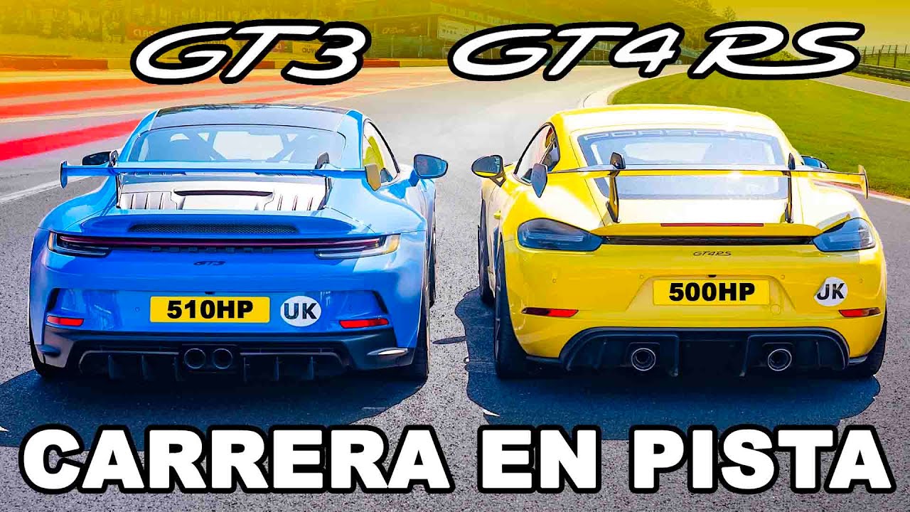 Porsche 911 GT3 vs GT4 RS: CARRERA EN PISTA
