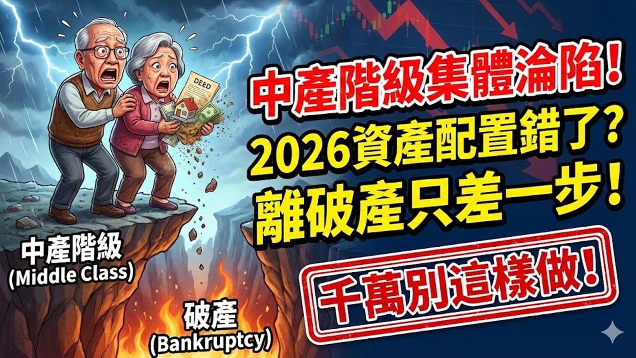 中產階級正在集體淪陷！2026年如果你還這樣做資產配置，離破產只差一步！#中產階級 #資產配置 #投資策略 #破產邊緣 #2026