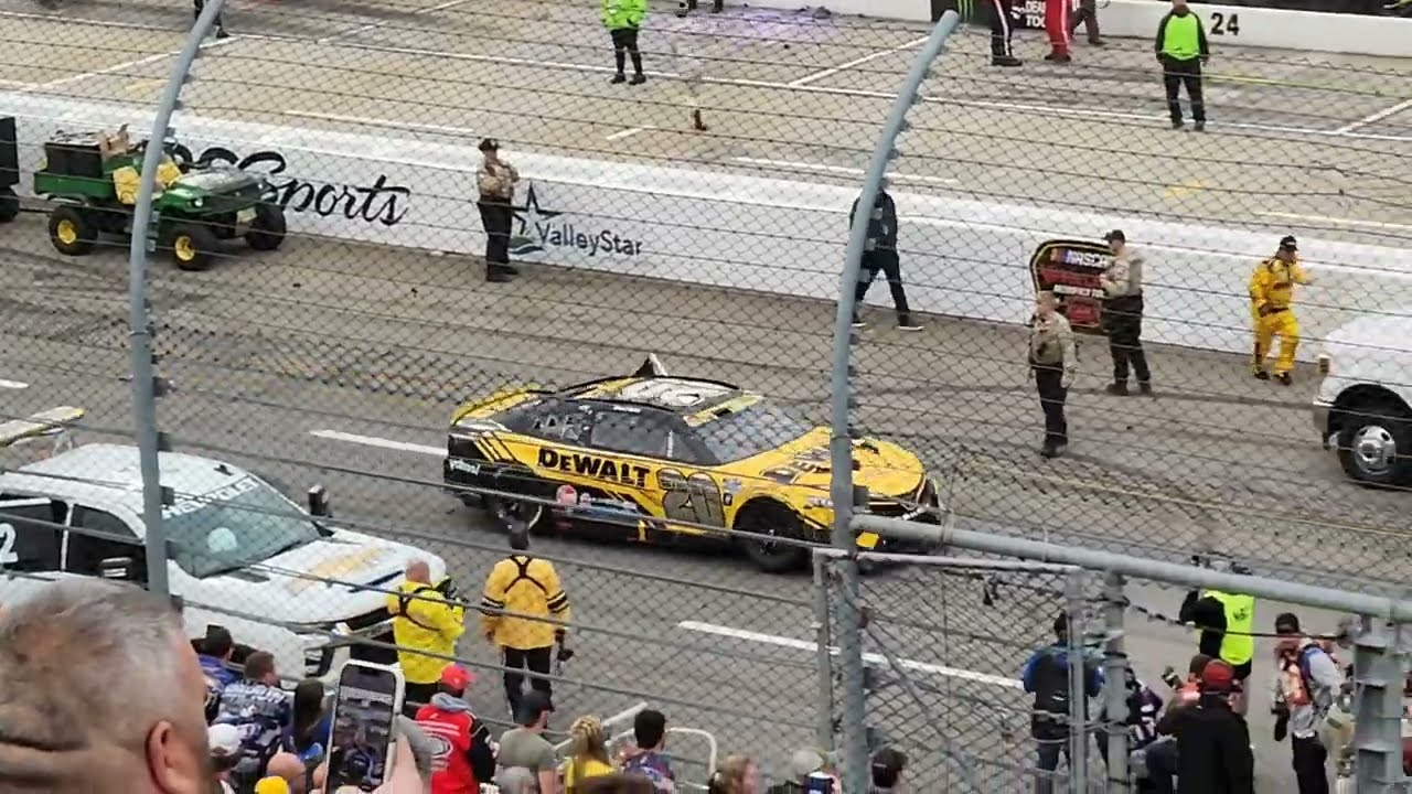 Christopher Bell Wins 2022 Xfinity 500/Ross Chastain Hail (from the stands)