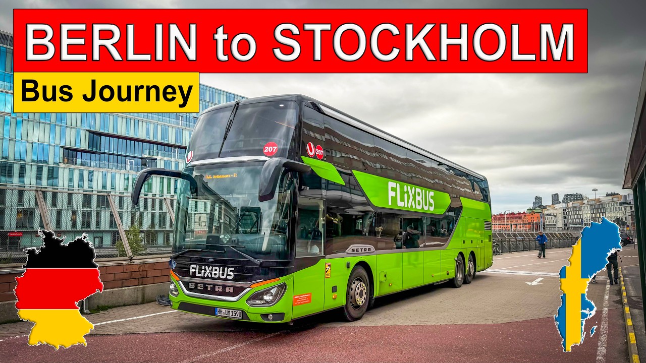 Flixbus trip from   🇩🇪 Berlin to 🇸🇪 Stockholm - another long bus journey.