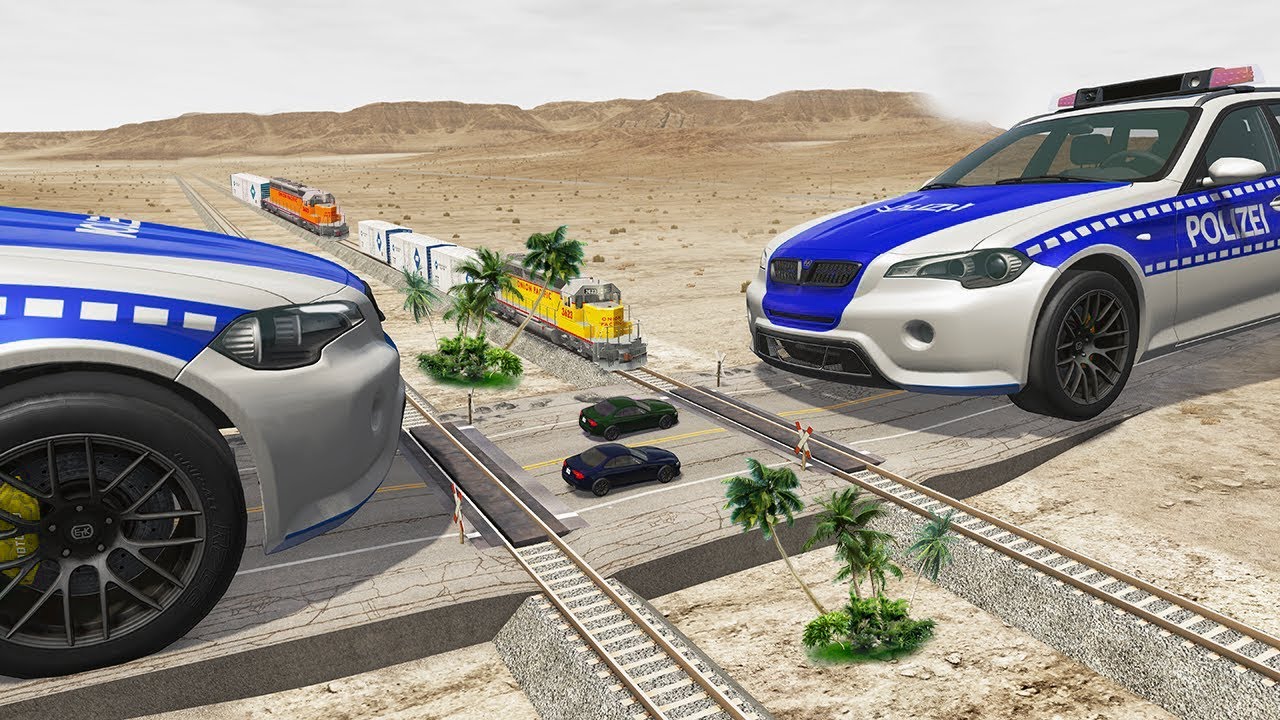 Super Giant Police Car vs Bandit - BeamNG.Drive