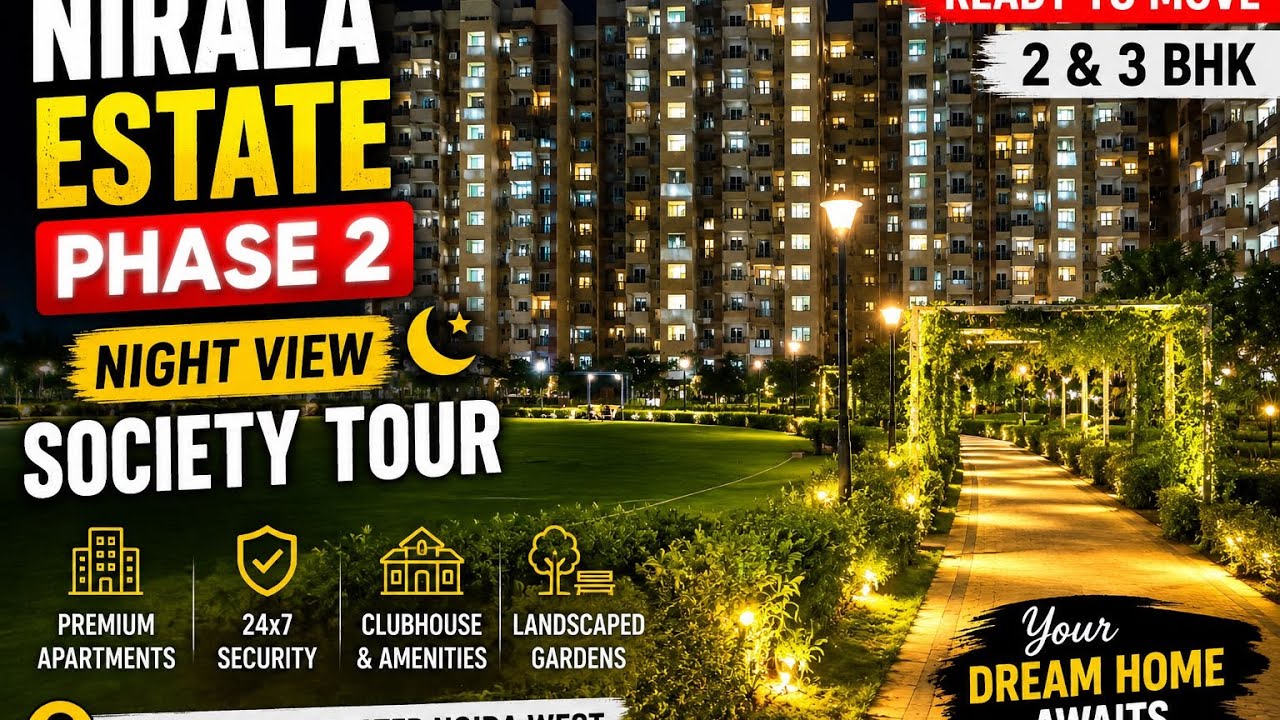 Nirala Estate Phase 2 &mdash; Ночной вид 😍 | Лучший жилой комплекс в Большой Нойде Вест 🌃