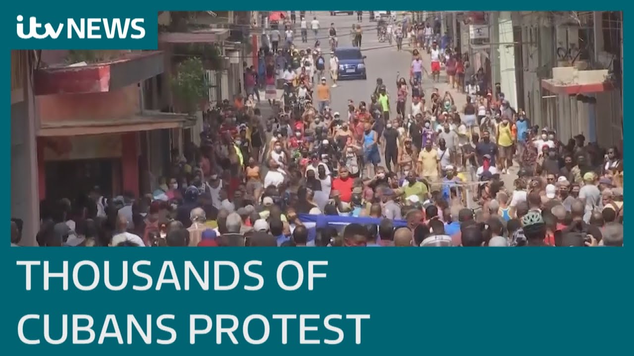 Thousands rally in Cuba against government amid economic crisis | ITV News