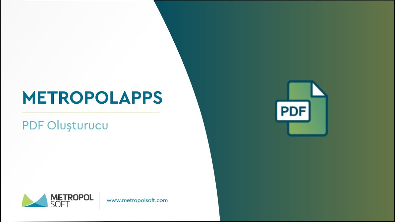 PDF Oluşturucu | METROPOLAPPS