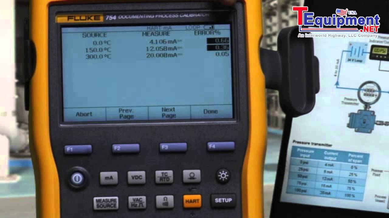 Fluke 754: Testing A HART Smart Thermometer Temperature Transmitter