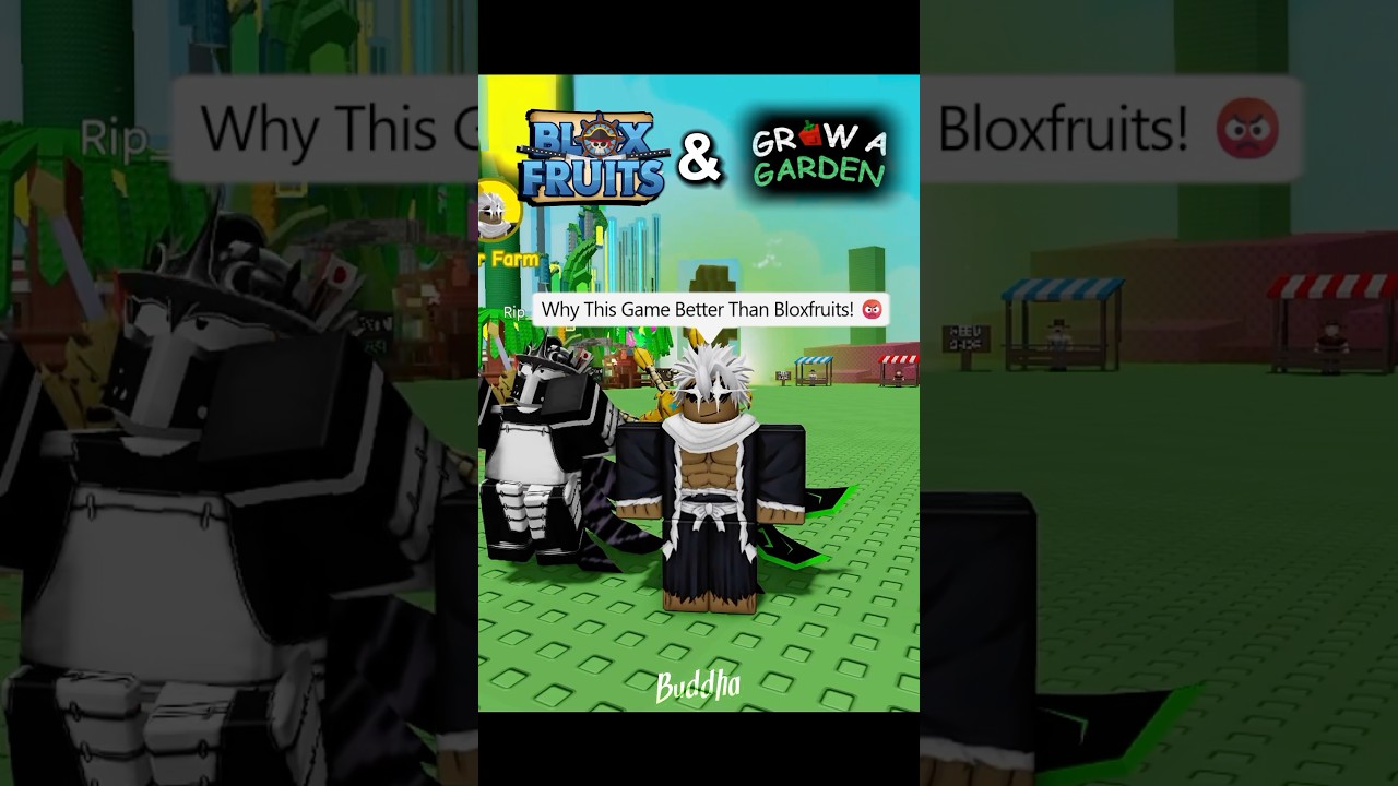 Grow A Garden Vs BloxFruits Which is Better? 👀 #roblox #bloxfruits #shorts