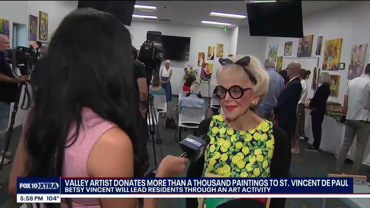 St. Vincent de Paul on Fox10 for Valley Artist Donated 1,000 Paintings
