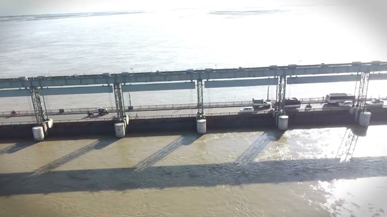Koshi Barrage full video with 56 floodgates | drone shoot