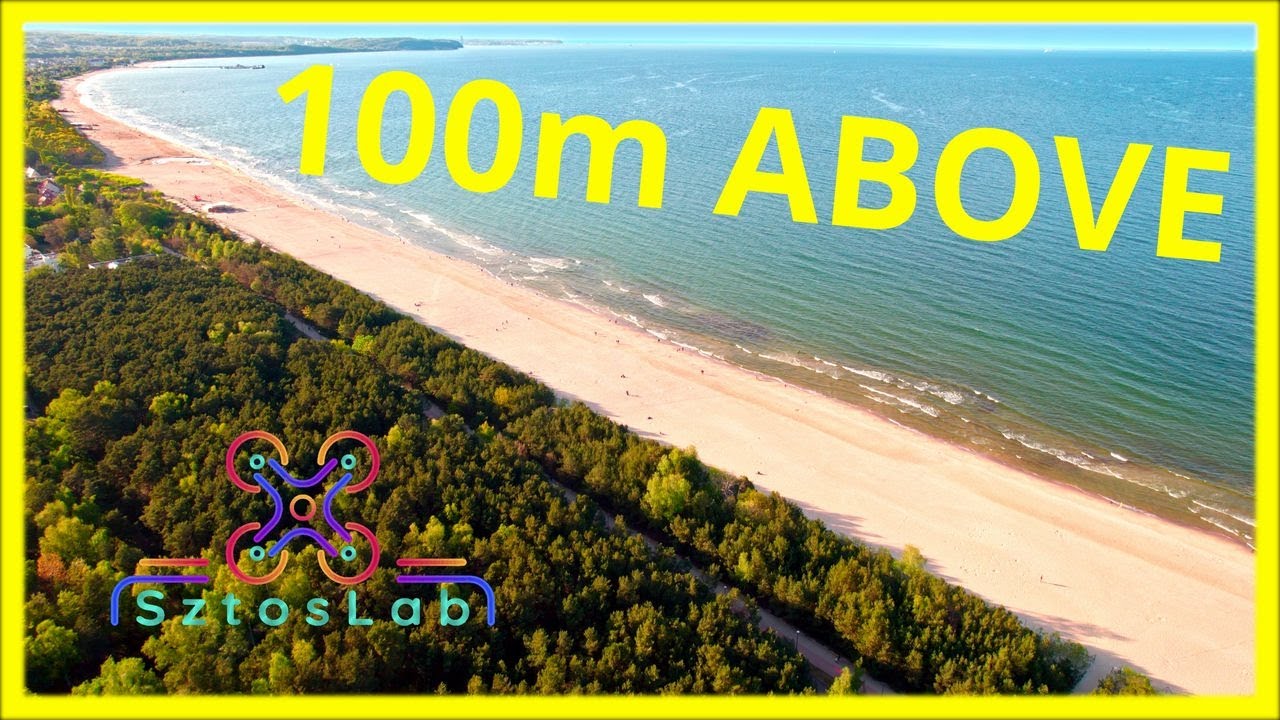 100m Above: Gdańsk Brzeźno Poland Drone Cinematic Footage [DJI AIR2S]