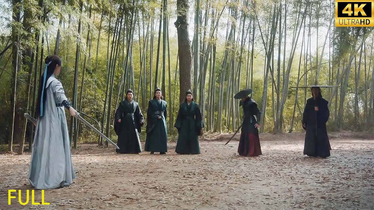【2025爆燃武俠片】黑衣殺手圍攻女俠，豈料女俠擁有絕世武功，以一敵五輕鬆反殺！ #drama #功夫 #武打