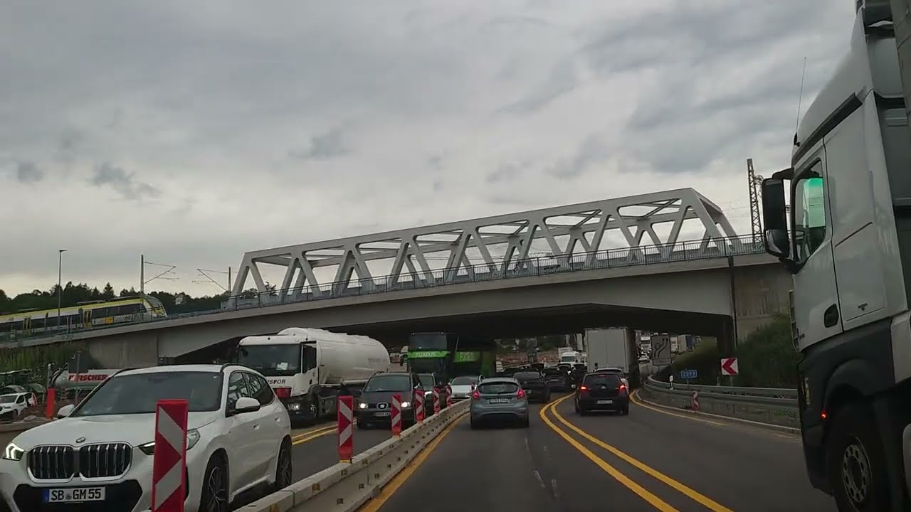 A8 Pforzheim - Karlsruhe, A8 München - Stuttgart, #a8 #autobahn , #germany , #germanautobahn #stau