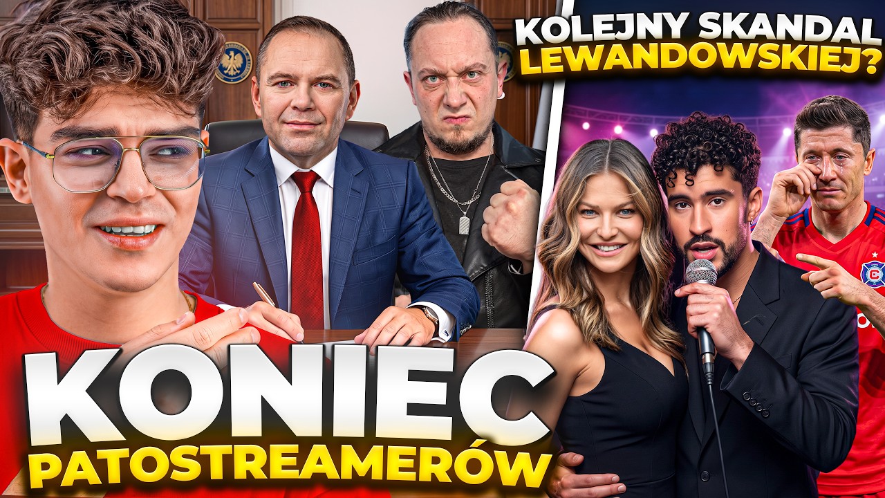PATOSTREAMERZY ZMIAŻDŻENI NOWĄ USTAWĄ (NAWROCKI, LEWANDOWSKI, PARAMAXIL, ŁUKASZ ŻAK, BAD BUNNY)